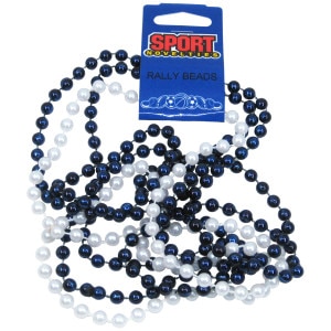 beads 2 strings navy, 1 string white